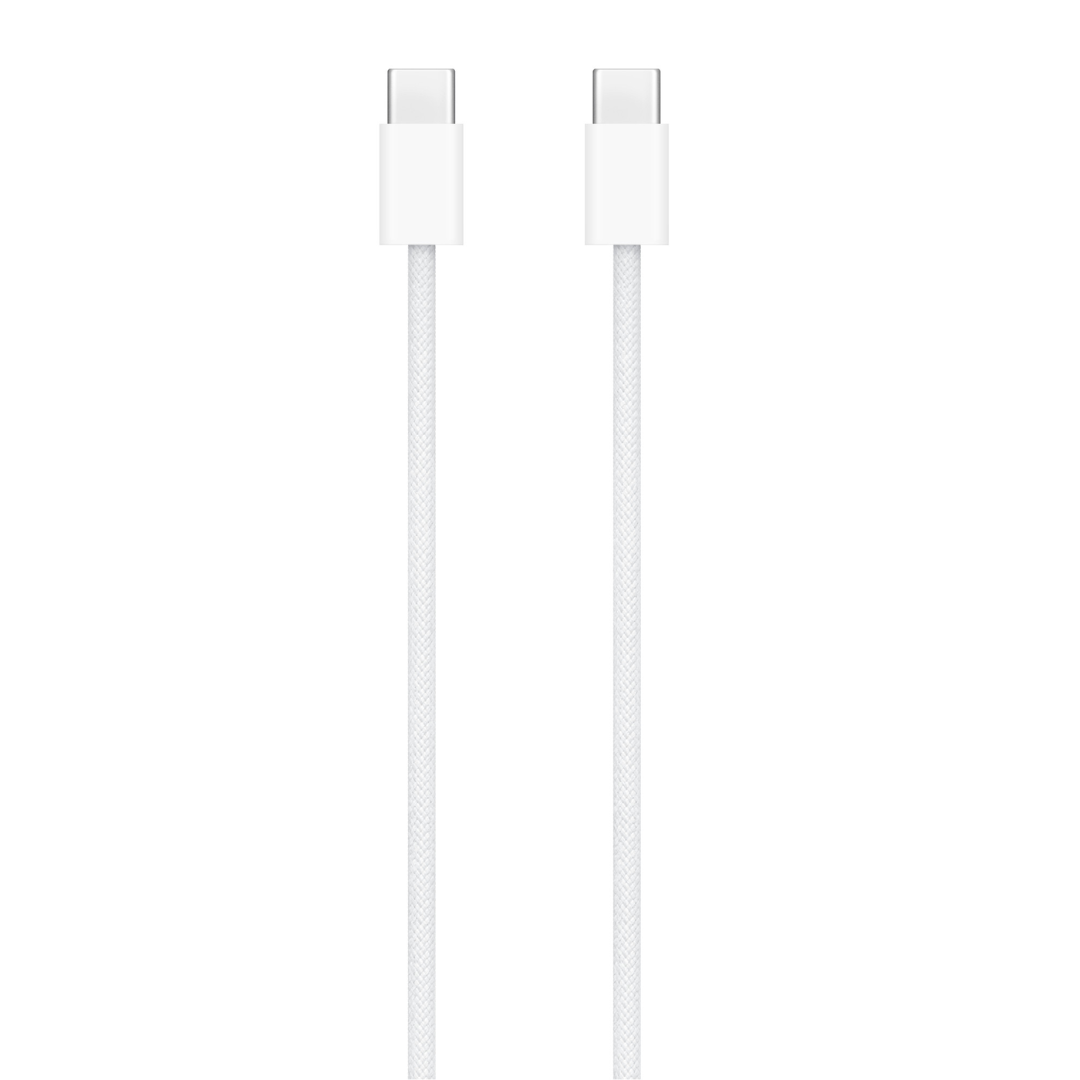 An close up view of USB-C to USB-C cable connectors