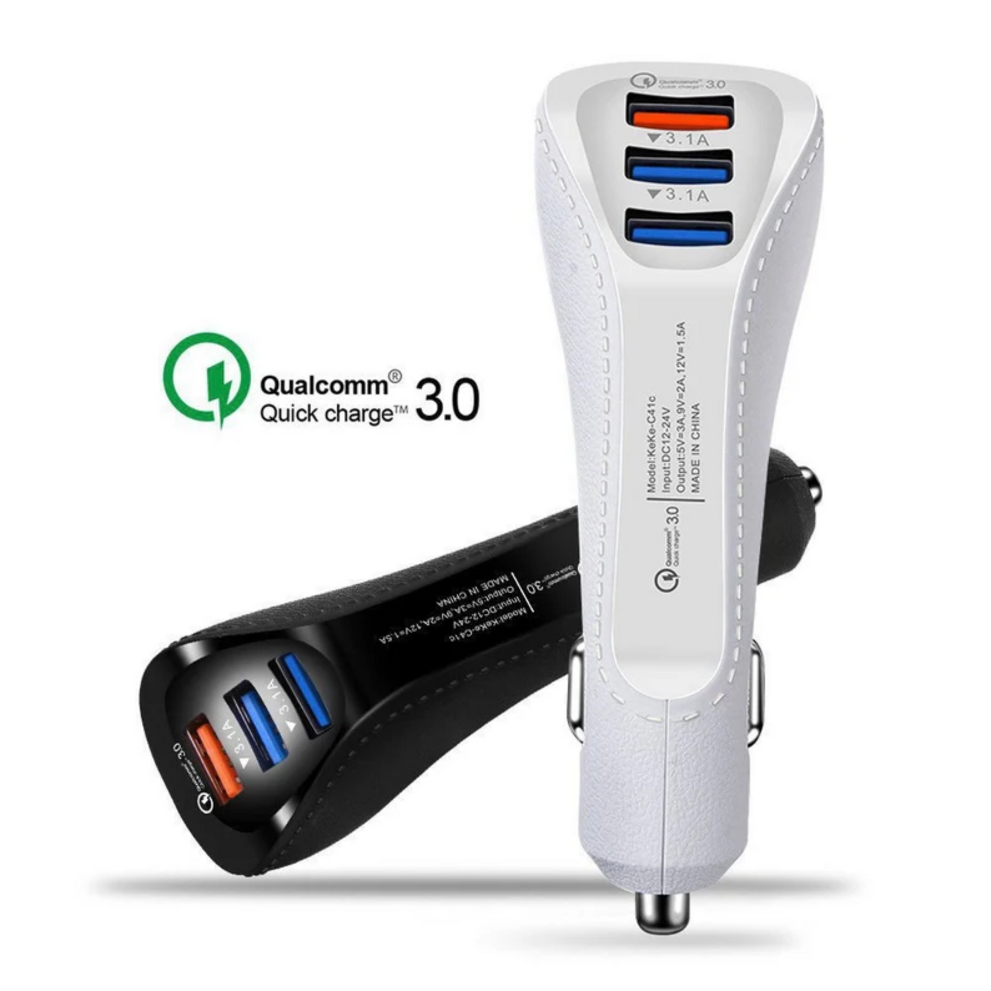 Close up view of 15W car charger
