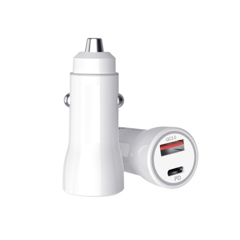 Close up view of 18W Quick car charger