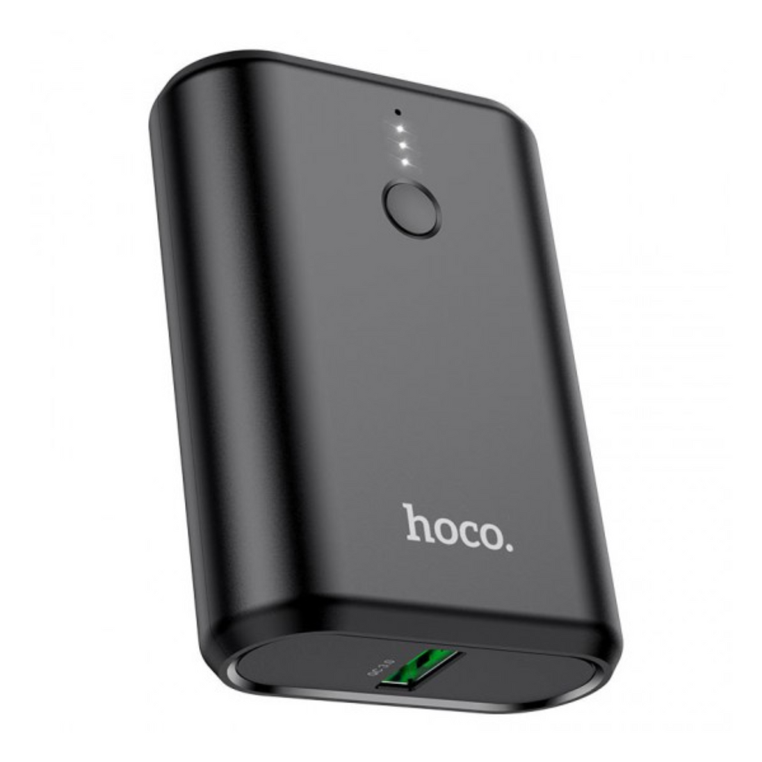 Close up view of powerbank with hoco written on it