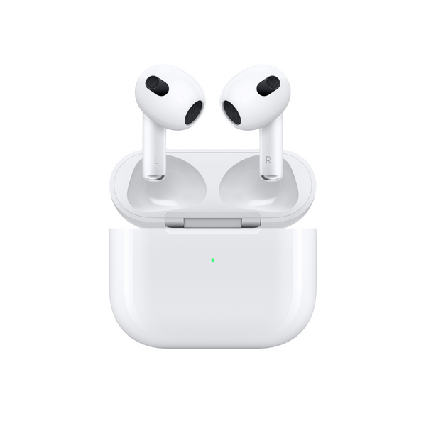 Close up of Airpods Gen 3 with charging case 