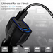 Universal car or truck charger with Quick charge 3.0 compatible with 12V-32V vehicles including sports cars, jeeps, Suv, minibuses and trucks