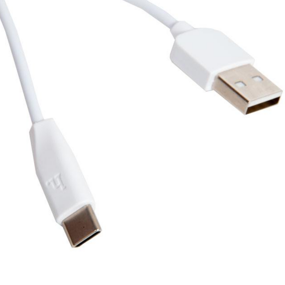 Close up view of type-C to usb cable in parallel view