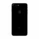 Close up view of iphone 7 plus in color black on a white background