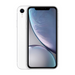 close up view of iphone xr in color silveron white background