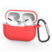 Close up view of Airpods Case used in Airpods Pro in color red