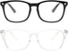 Close up view of Blue light glasses in black and white color