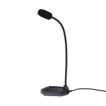 Gaming microphone with rgb close up view with a white background